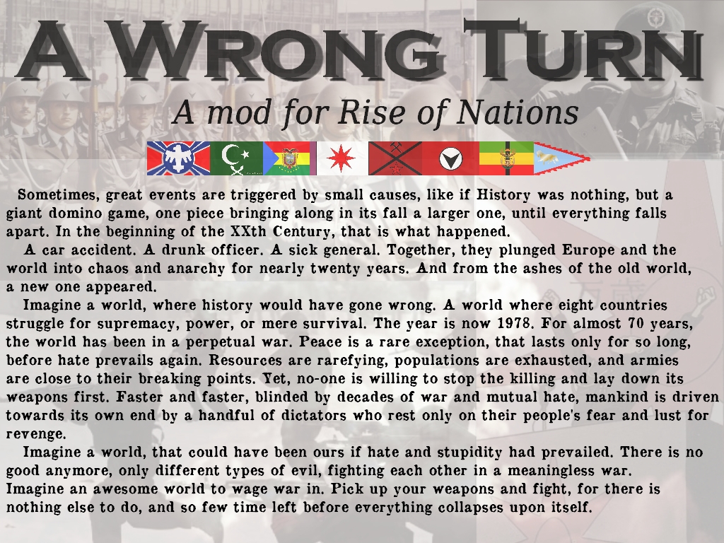 A Wrong Turn - A mod for Rise of Nations - Rise of Nations Heaven Forums